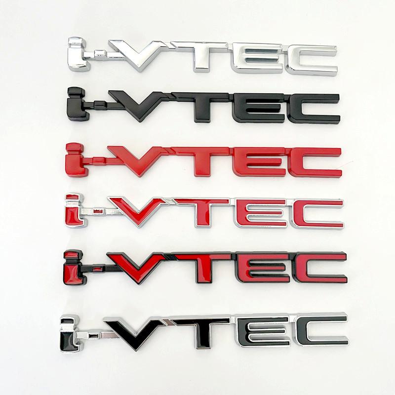 3D Chrome Metal Car Letters Rear Trunk Badge Emblem IVTEC Logo I VTEC Sticker For Honda City Civic Accord Jazz CRV  Accessories
