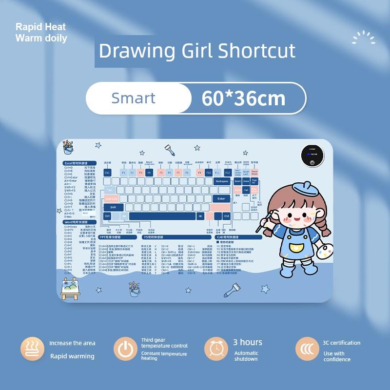 Heating Mouse Pad Super Large Heating Warm Table Pad Office Computer Desktop Students Homework Writing Warm Hand Waterproof