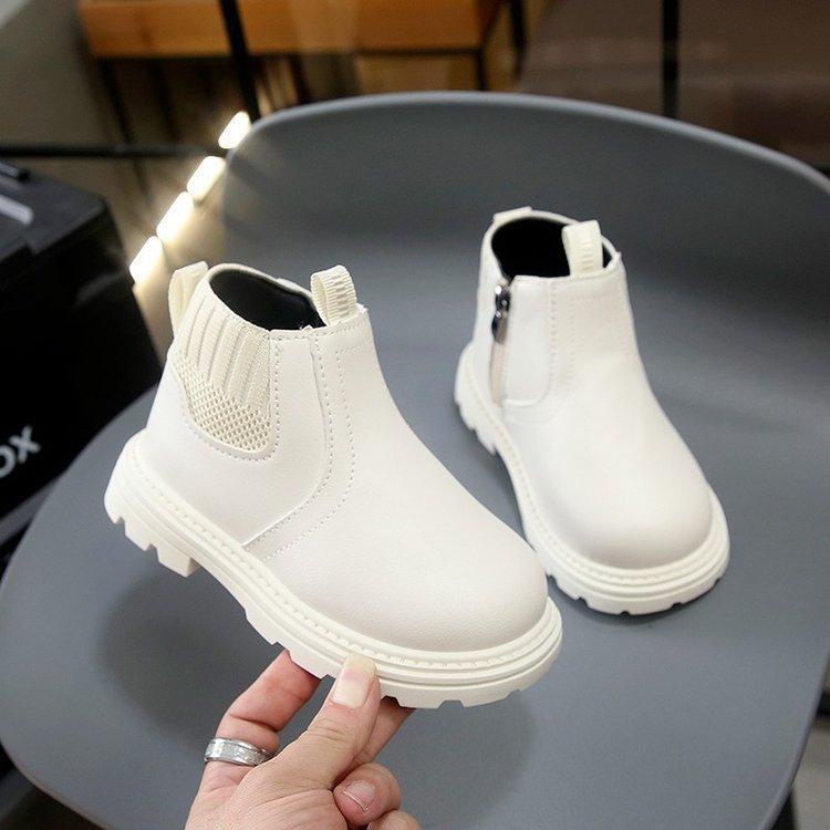

Kids Martin Boots Autumn Winter Toddler Girl Short Boots British Fashion Casual Soft Sole Boy Leather Boots size 21