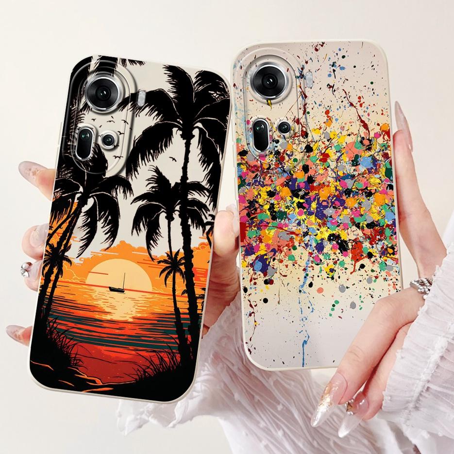For Oppo Reno 11 5G Case Reno11 F CPH2603 Cute Panda Cartoon Cover Soft Silicone Phone Case For Oppo Reno 11 Pro Reno11 11F Bags
