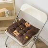 Soft Plush Square Seat Cushion Thick Padding Warm Cozy Texture For Office Chair Home Dining Study Bedroom