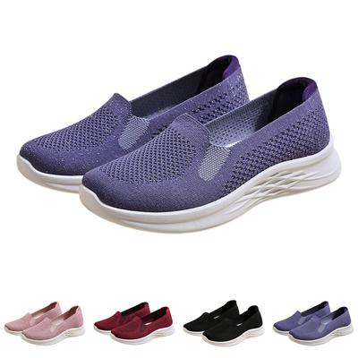 Chaussures de sport pour femmes, sandales ajourées en maille, chaussures décontractées, chaussures de sport confortables pour l'extérieur, chaussures de course