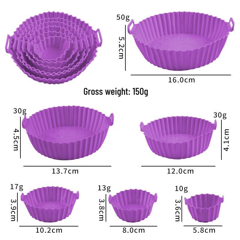 Silicone Baking Pan - High Heat Resistant, Easy to Clean, Round Mold for Air Fryers