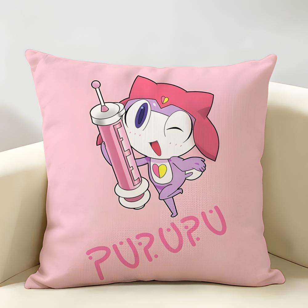 Cartoon Keroro Gunsou Frog Cushion Cover Natural Linen Organic Fabric DoubleSided Printing Room Sofa Decor Pillow Case