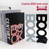 Powder Pink Letter-Shaped Metal Book Stand and Desktop Book Holder