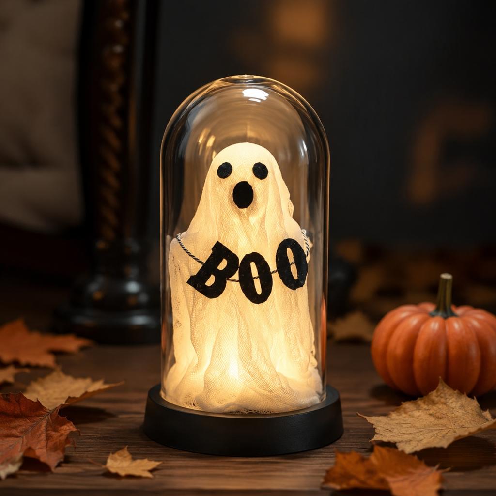 Halloween Light Tabletop Decoration Battery Operated Shaped Prop for Indoor Scene Setup