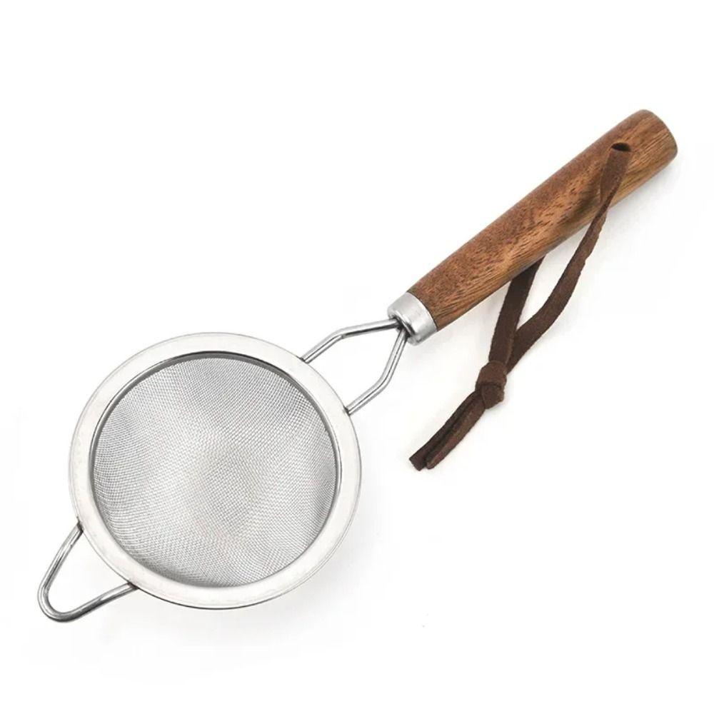 Wooden Handle Strainer Colander 304 Stainless Steel Filter Spoon Fishing Spoon  Soup Pot