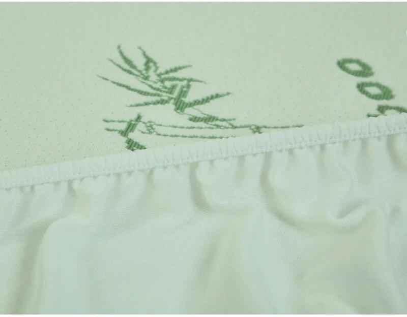 כיסוי מזרן סופר עמיד למים סיבי במבוק יחיד טווין קינג סייז אוויר-חדיר כיסוי מגן כרית מיטה לא כלול ציפית