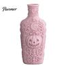 Vintage Style Home Accessories Halloween Gothic Pumpkin Vase, 3D Printed Moon Star Embossed Potion Bottle Reliefs Tabletop Ornament, Dry Flower