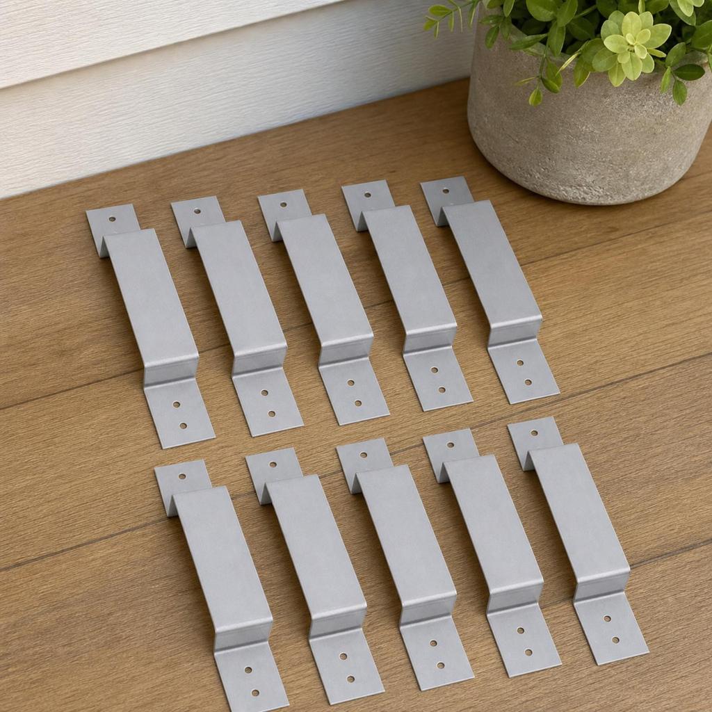 10 Pieces Fence Post Safety Bracket Easy-Install Hardware Secure for Windy Areas