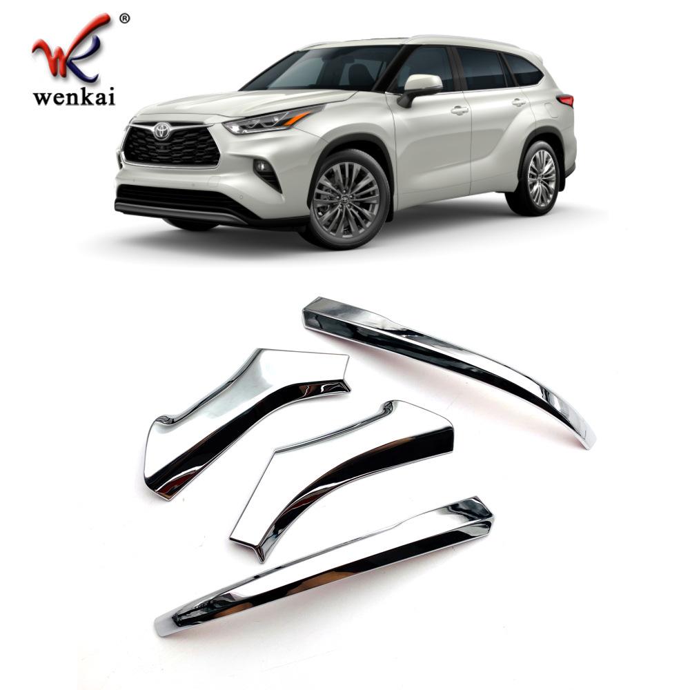 

For Toyota Highlander /CROWN KLUGER Door Rear View Mirror Frame Pillar Trim Cover Carbon Fiber Car Exterior Accessories LHD