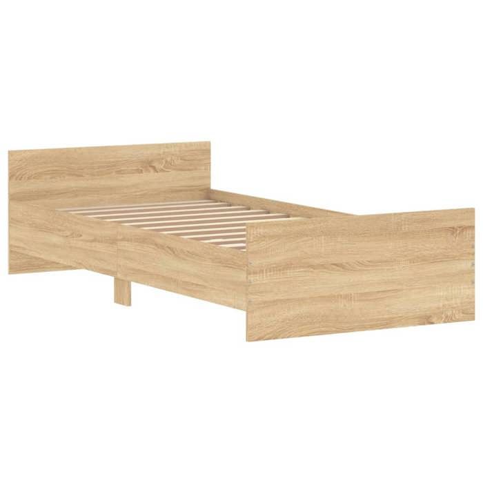 VidaXL Bed Frames Sonoma Oak 90x190 Cm Engineered Wood 835941