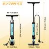 With All HYCLINE Bicycle Pump with Pressure Compatible with American and British Valves Small and Lightweight Floor Pump Extra Long Hose Retractable