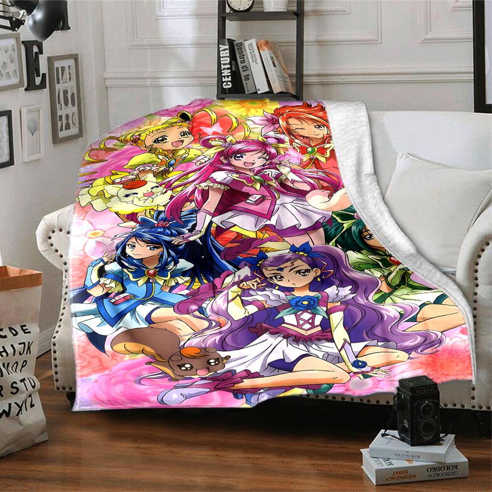 1pc Pretty Cure2 Blanket, Gift, for Men and Women, Soft Blanket, Good for Sofa Bed Couch Travel, Lightweight Flannel Blanket