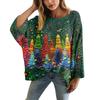 XY-LK01-Pullover hollow blouse 3D printed sweater spring and summer new