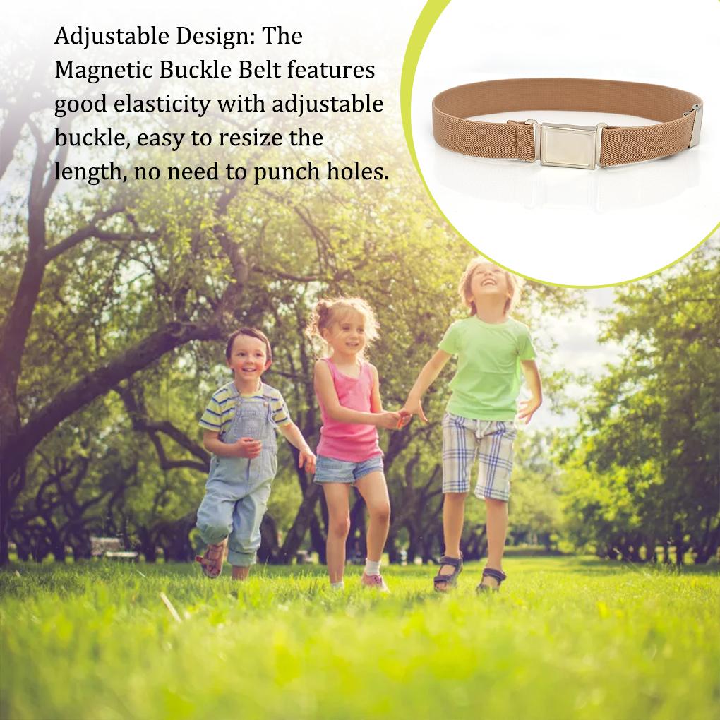 Belt Magnetic Buckle Multicolor ple Style Webbing Straps for Boys Girls