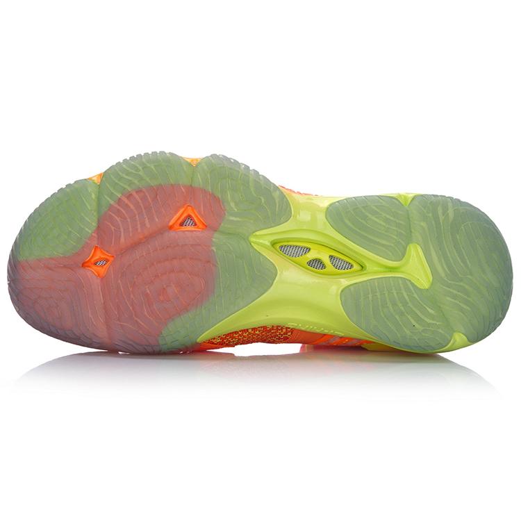 New LiNing Ranger Chameleon Cushioning Rebound High-Top Badminton Shoes Unisex Neon Radiant Orange AYAM009-4