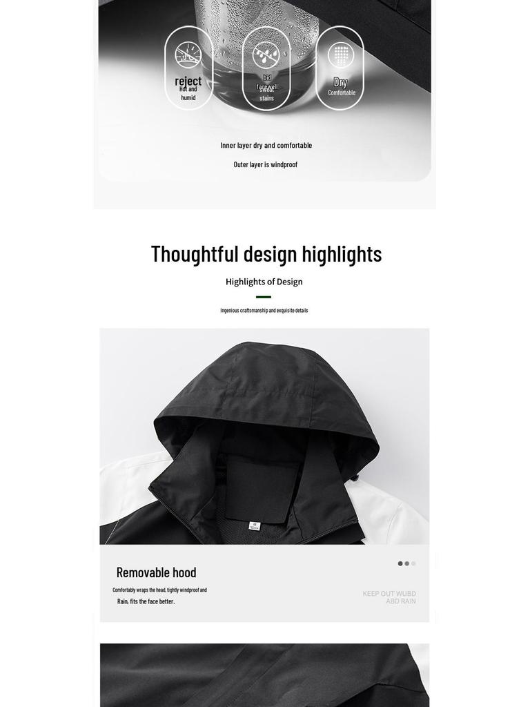 Unisex Wasserdichter Windbreaker für den Herbst, Sportjacke für Outdoor- und Bergsteigeraktivitäten