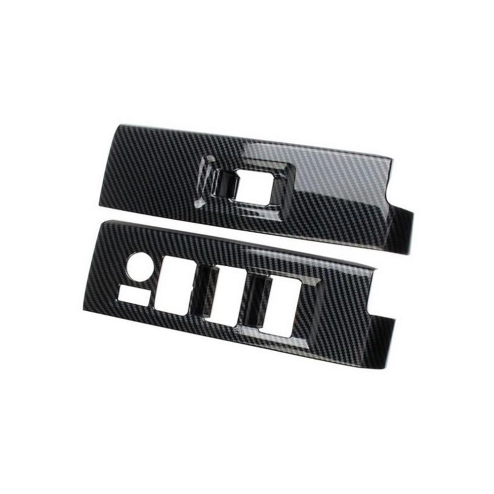 4X Carbon Fiber Look Inner Window Switch Panel Cover Trim For Toyota Tundra 2022 2023
