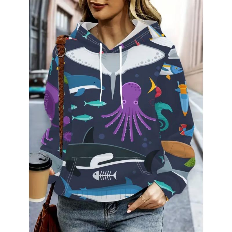 Damska bluza z kapturem, sportowa, codzienna