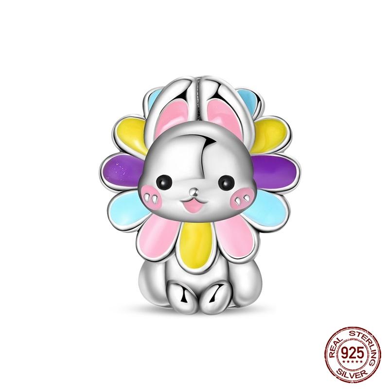 New Copper Cactus Flower Bird Bear Pony Bag Charms Beads Fit Charms Brand Original Bracelet Diy Fine Jewelry Gift