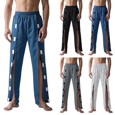 Herrenhose mit doppelseitigem offenem Saum, lockerer Passform und lässiger Riemen-Tasche