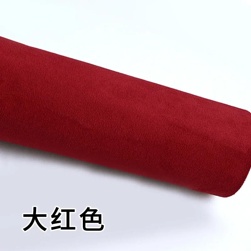 Self-adhesive Suede Fabric Thickened Elastic By Half A Meter for Car Decoration Gift Box Package Diy Sewing Cloth Wearable Black