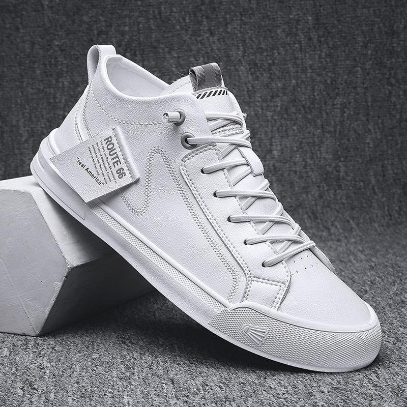 Fashion Classic Men's White Shoes, Men's Flat-soled Comfortable Casual Shoes, Outdoor Walking Shoes, Fashionable Casual Sports Shoes