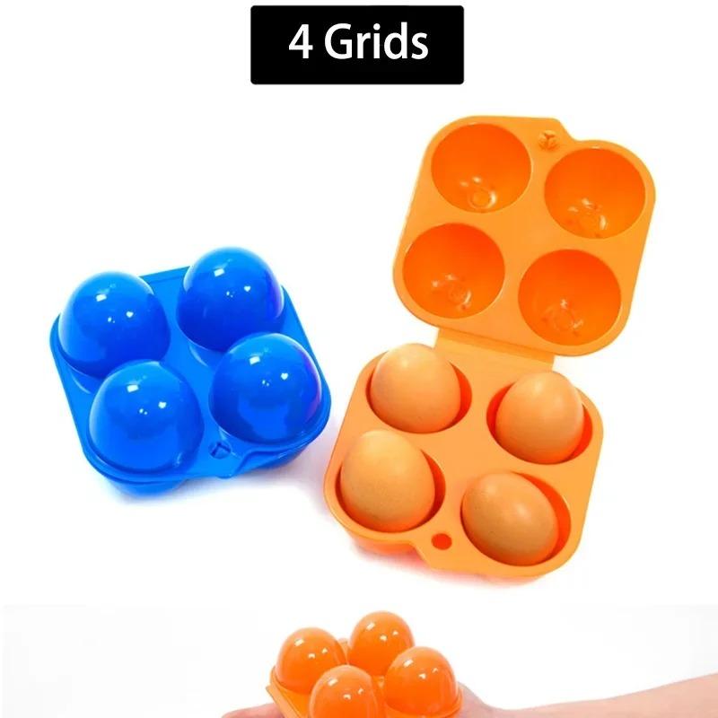 1 Pc 2/4/6 Grid Outdoor Camping Tableware Portable Camping Picnic BBQ Egg Box Container Storage Boxes Travel Kitchen Tools