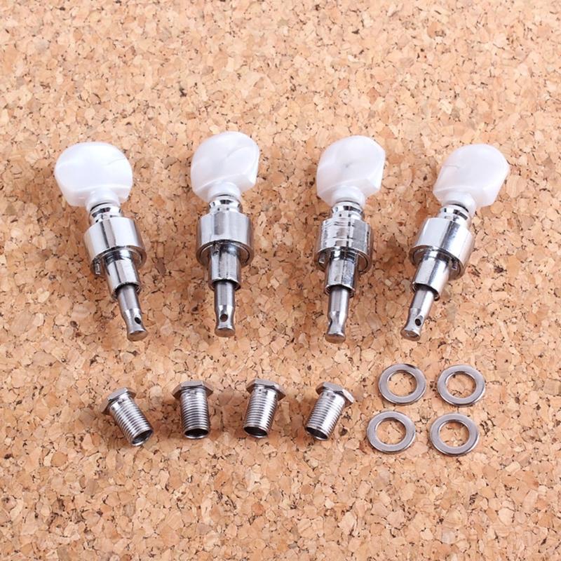 Pearled Banjo Pegs Tuning 4 Head Tuner Tone Keys Musical Instrument Parts Set