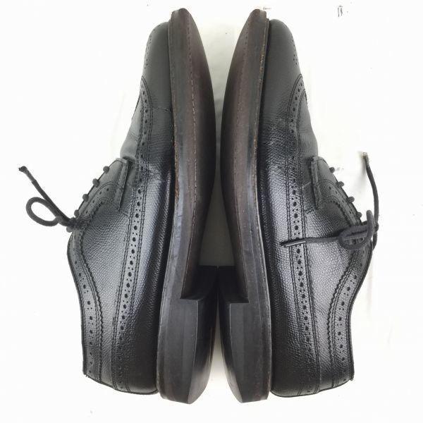 REGAL Wingtip Business Shoes Black size 24.0EE(USED)