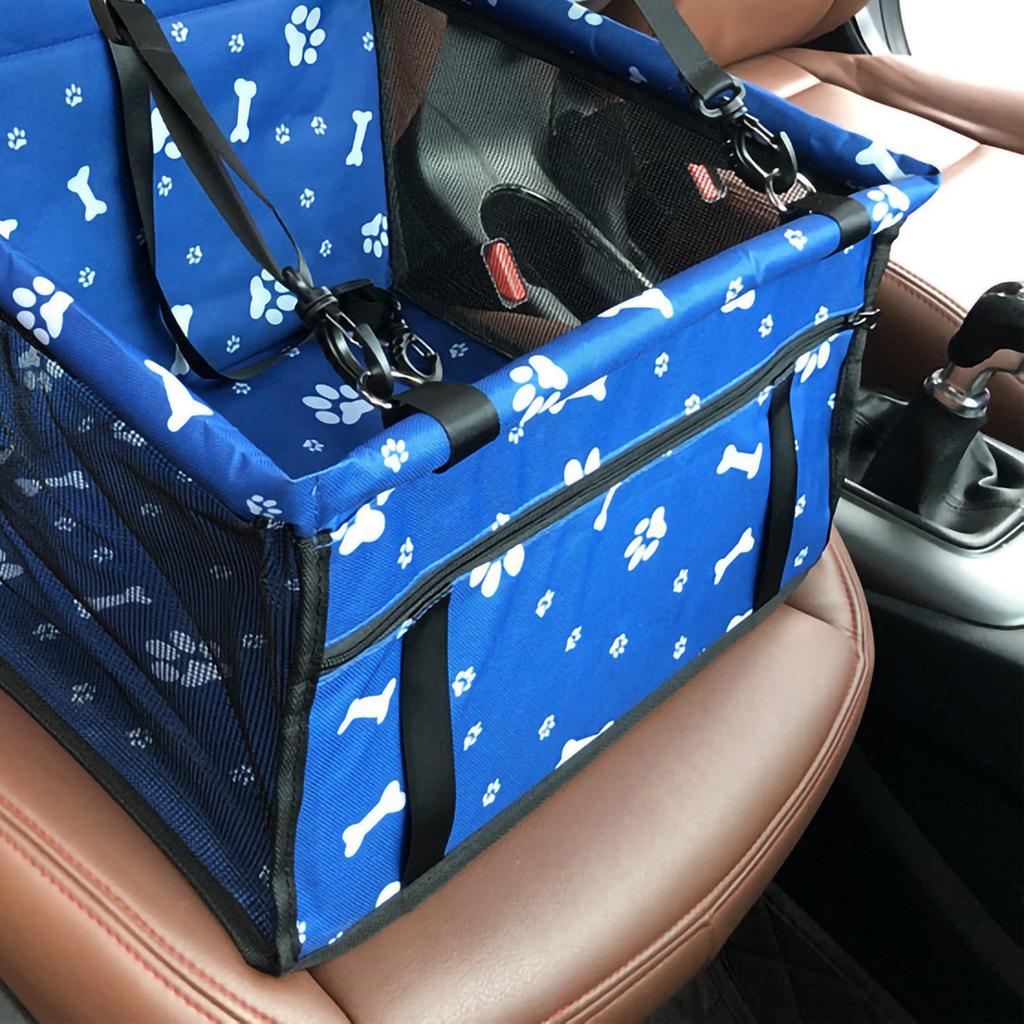 Pet Car Booster Seat Breathable Washable Easy Assembly Portable Pet Car Seat for Pets Dogs and Cats Black White