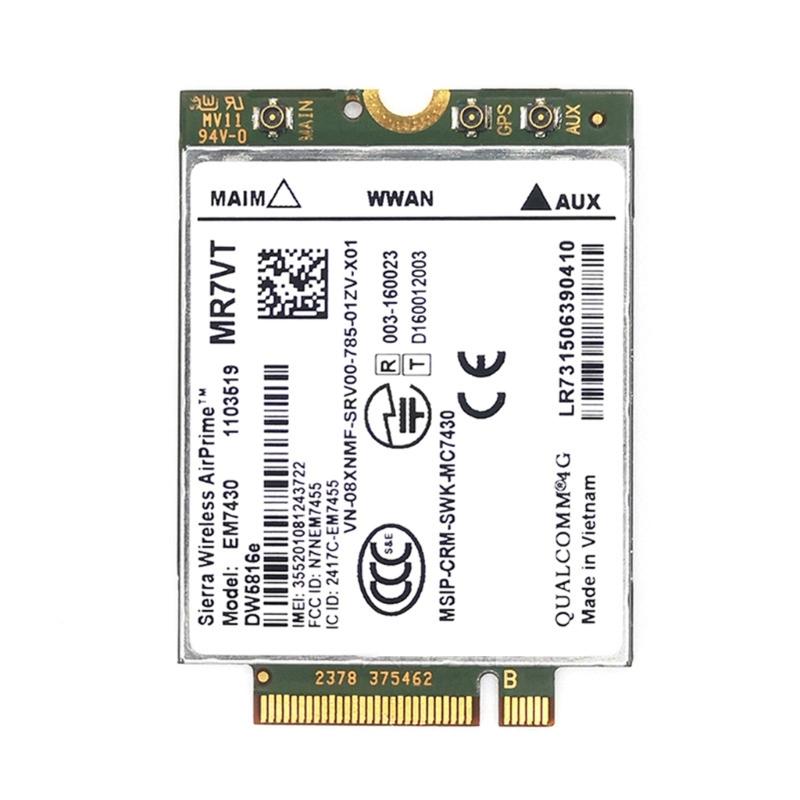 For AirPrime EM7430 DW5816e NGFF - 4G Module 300Mbps GOBI6000 4G LTE -6 for Latitude 7280 7285 7290 7389 7390 7480