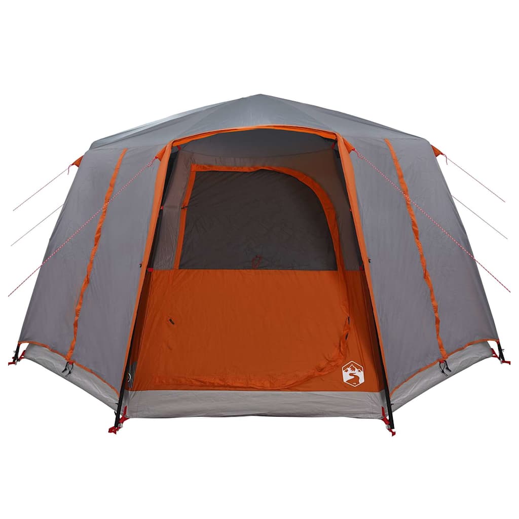 6 Person Tent with Grey and Orange Roof 425 x 396 x 222 cm