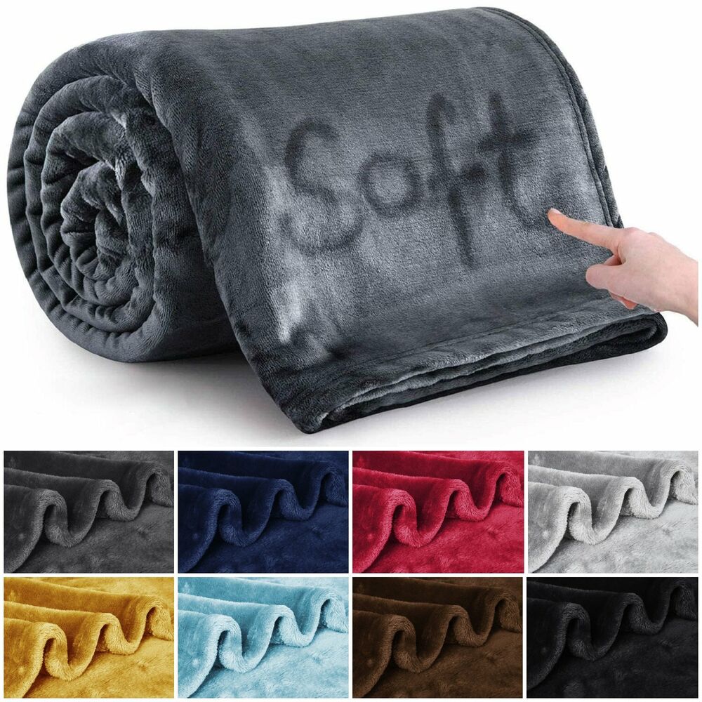 Fleece Blanket Throw Blanket - Solid Lightweight Blankets For Sofa, Couch, Bed Camping Travel Super Soft Cozy Microfiber Blanket