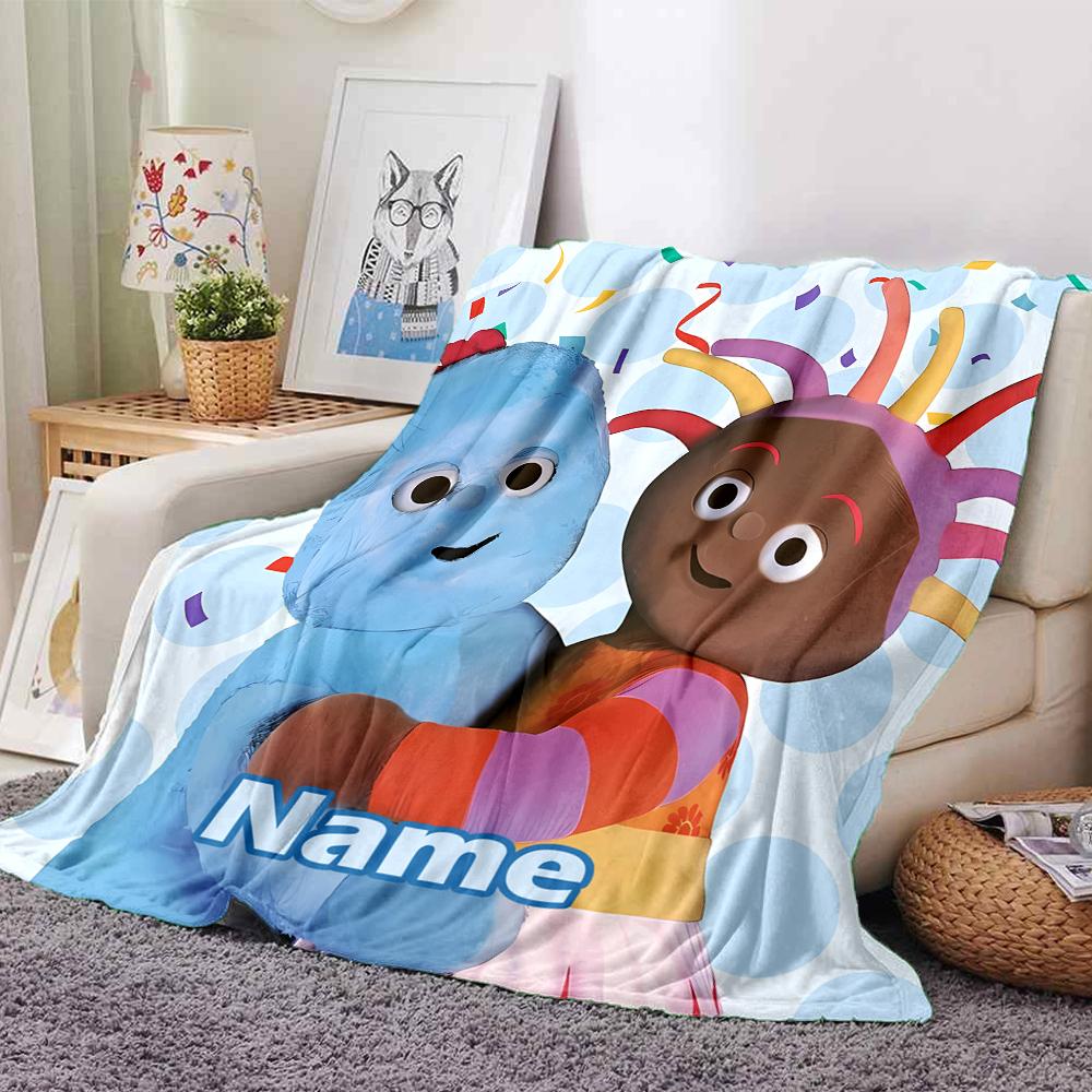 Custom Name In the Night Garden Theme Printed Blanket - Perfect for Couch, Bed, Travel & Outdoor Use | Machine Washable, Cozy & Durable.