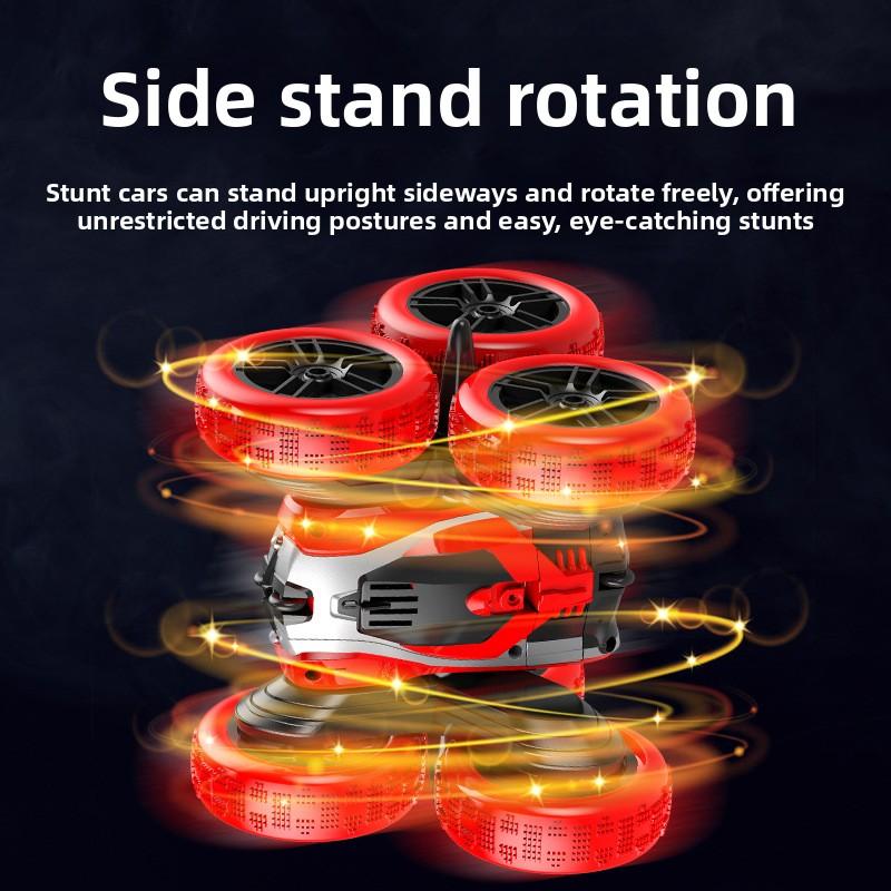 Wireless Remote Control Six-wheel Dump Truck, Six-wheel Drive, 360-degree Rotation, Double-sided Driving, Stunt Climbing, Off-road Vehicle with Lights