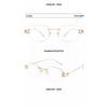 YIMARUILI Fashion Trendy Women's Cat Eyes Rimless Glasses Luxury Pure Titanium Ultra Light 9g Exquisite Eyeglasses Frame 25088WK