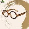 Retro Round Full Frame Reading Glasses with White Lenses - Artistic Design for Seniors
