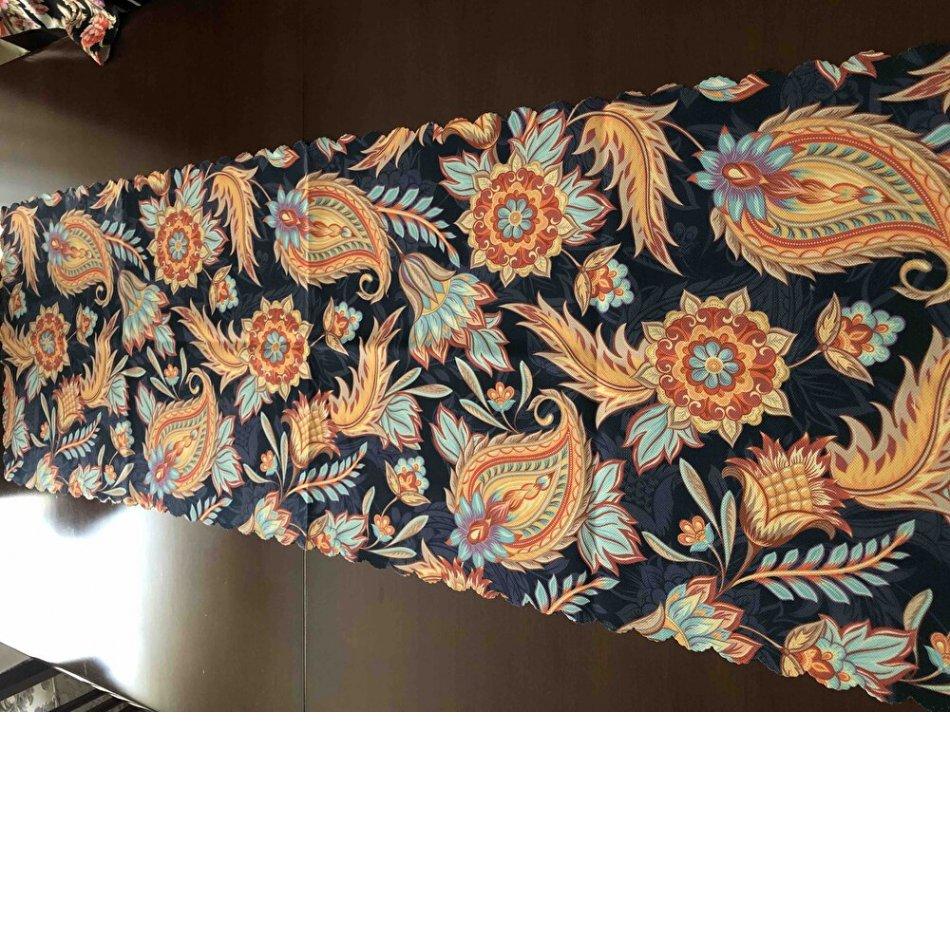 Digital bedruckter Samtstoff, 40 x 135 cm Läufer