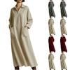 Women's -color Mid-length Loose-fitting Dress With Large Pockets And Casual