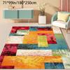 Extra Large Bohemian Geometric Area Rug Heavyweight Crystal Velvet with Non-Slip Dot Backing Machine Washable Soft Carpet