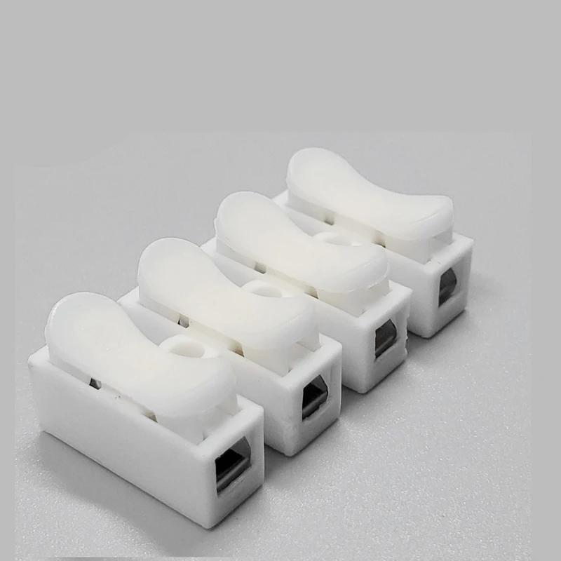 30PCS CH2 Spring Quick Wire Connectors 2P Cable Clamps Terminal Block LED Strip Light Replace Electrical Tapes Cable Clamp Tools