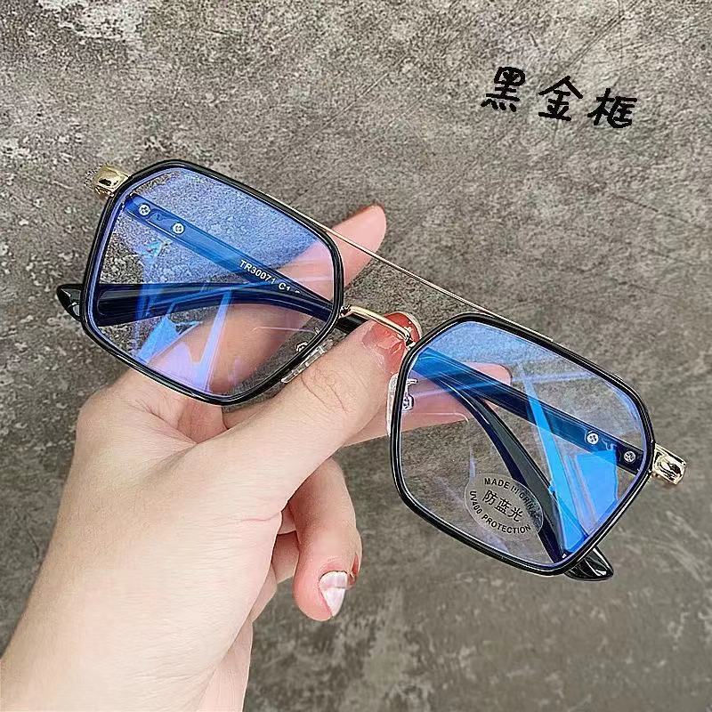 Metal punk Computer Glasses Frame Women Men Anti Blue Light square Eyewear Blocking Glasses Optical Spectacle Eyeglass