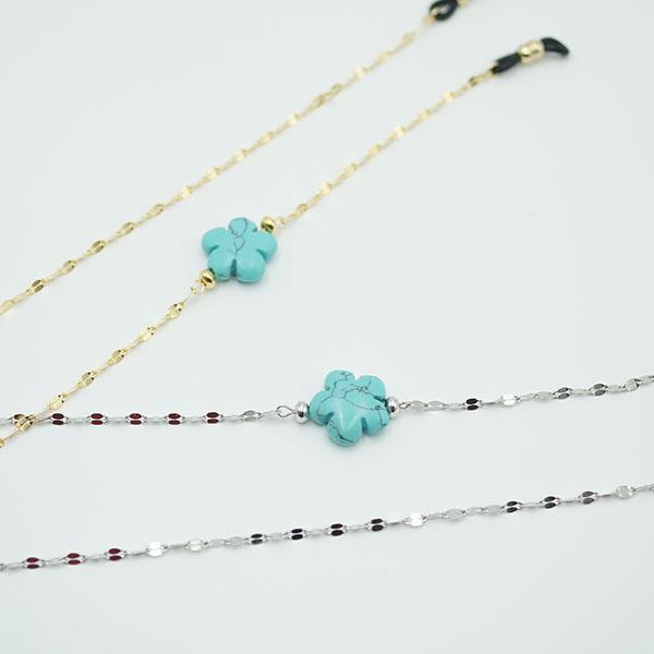 Teulejyu Flower Turquoise Surgical Glasses Chain