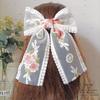 Embroidered Oversized Lace Bow Hairpin - Sweet Fairy Style