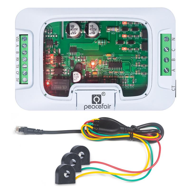 PZEM-6L24 50~560V Industrial Frequency AC Power Grid Energy Meters Three Phase 3 Wire Modbus-RTU Protocol UART 485 Communication