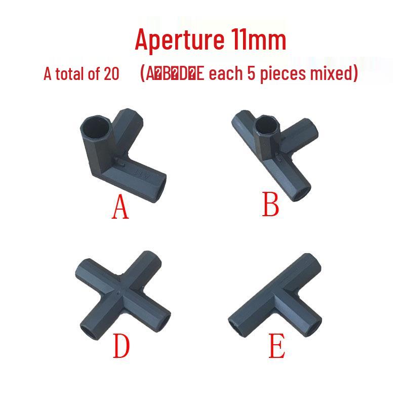 Right-Angle Three-Way Greenhouse Heating Tent Connector for Gardening Tools.