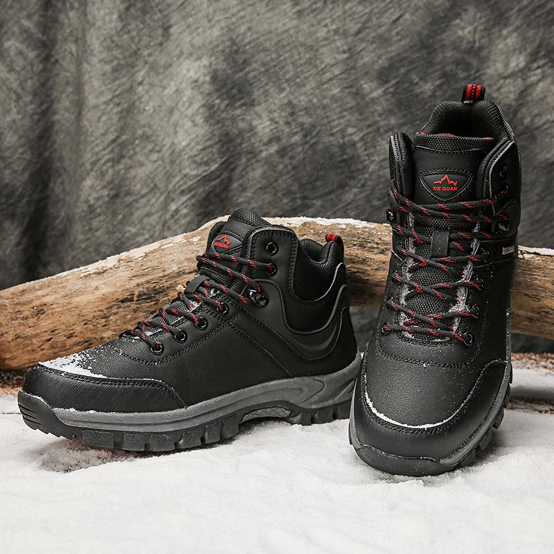 Autumn Winter New Men 'S Boots Plus Snow Boots Non -Slip Warm Winter Boots For Hiking Shoes With Fur Men Comfortable Outdoor Shoes