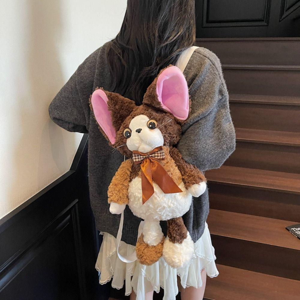 Stuffed Animals Devon Rex Cat Backpack Plush Doll Animals Plush Bag  Birthday Gift